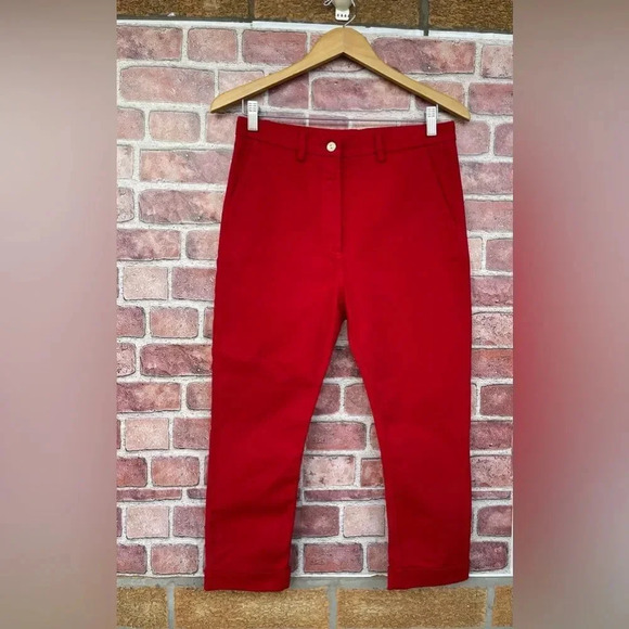 N°21  red capris jeans trousers size 26 - Picture 1 of 12